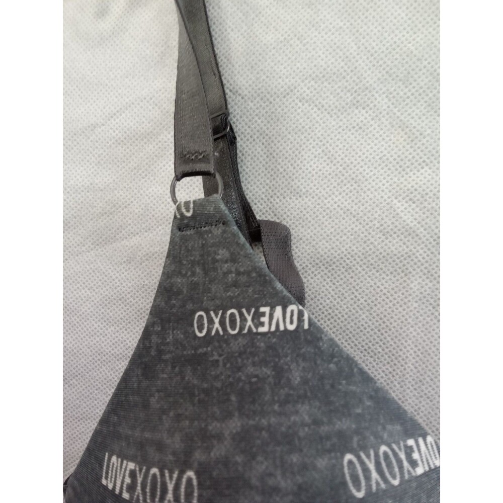Xoxo Bra Gray White Lettering 34C - Picture 4 of 9